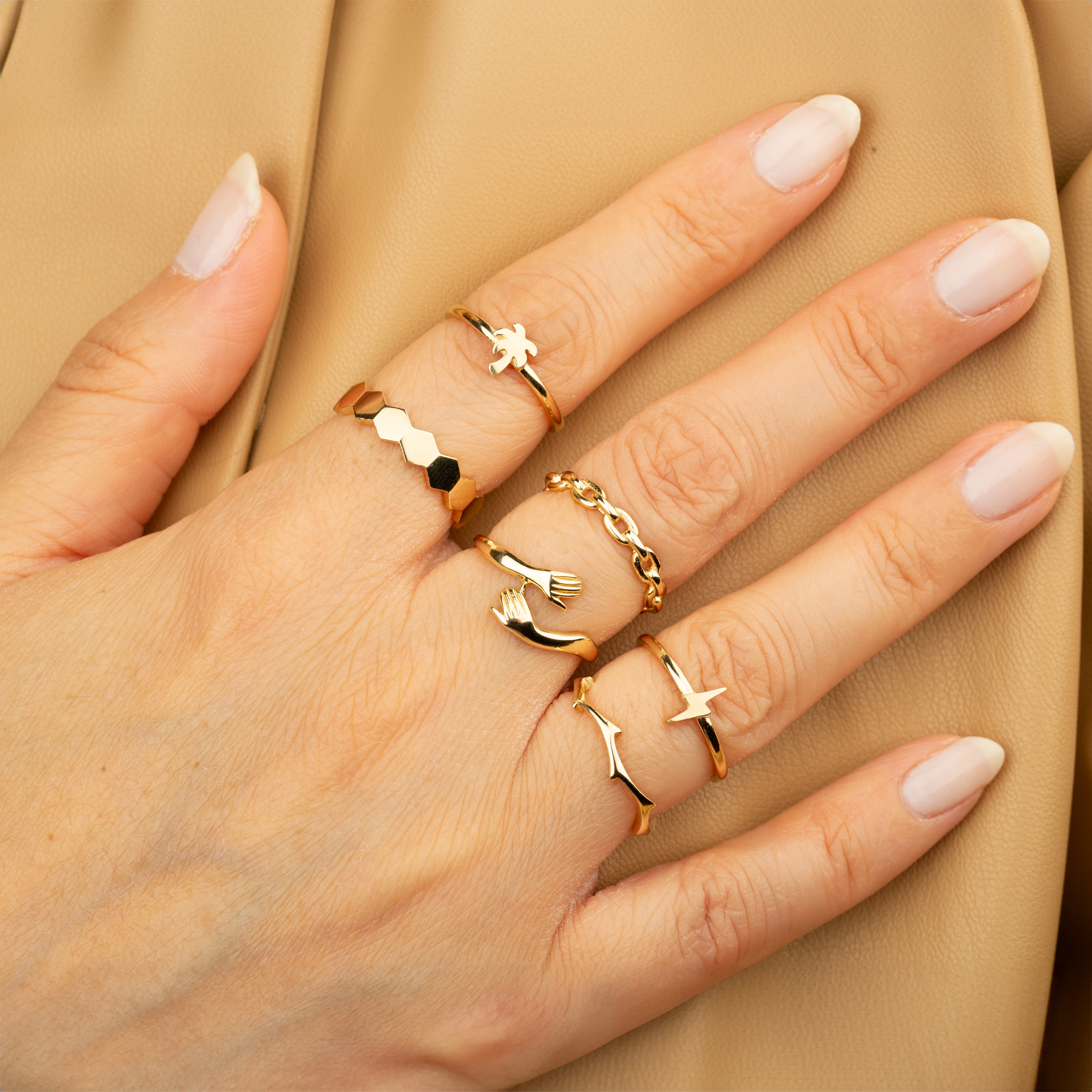 14K Solid Gold Elephant Ring