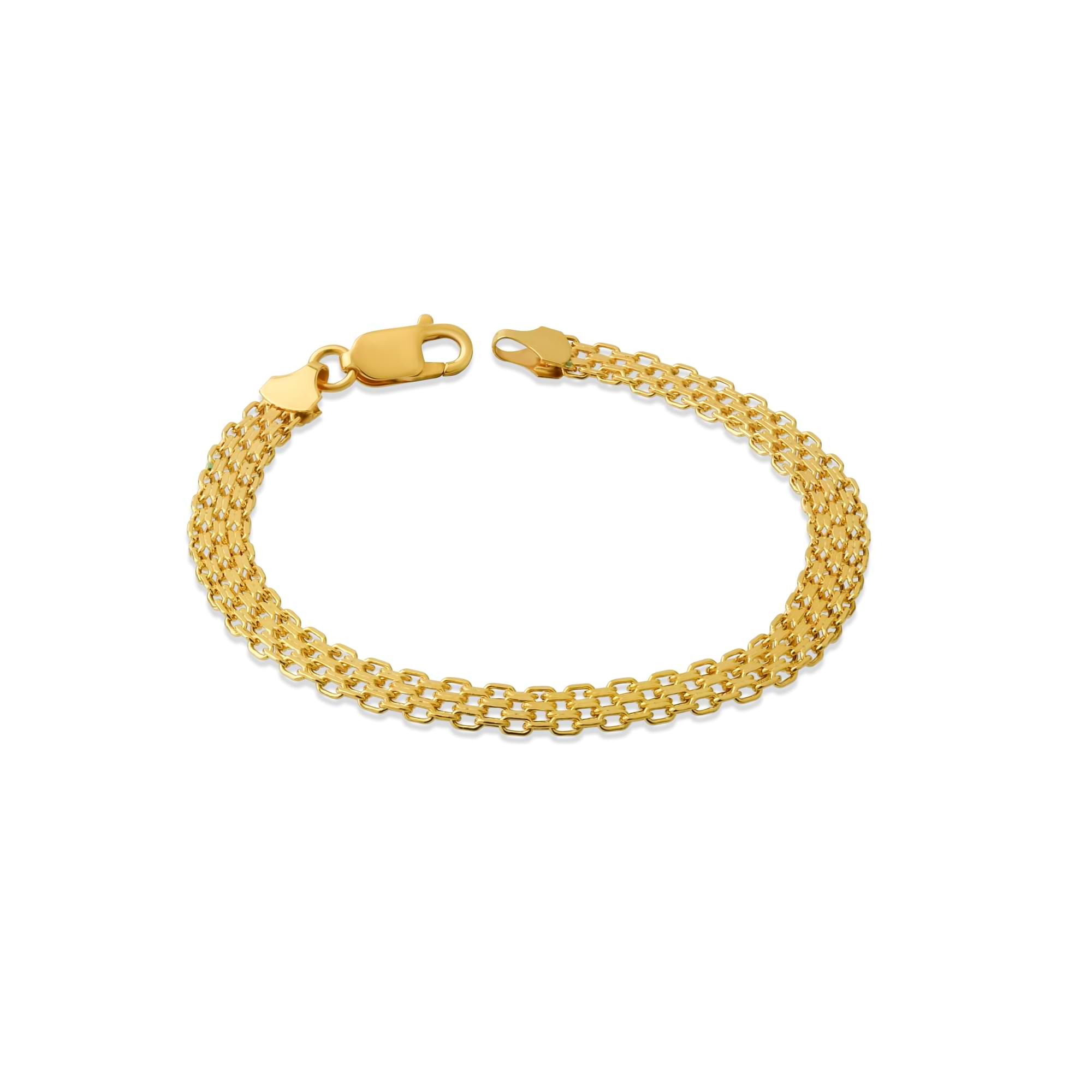 14K Gold Bismarck Bracelet – 5.8 mm, 6-7.5 in