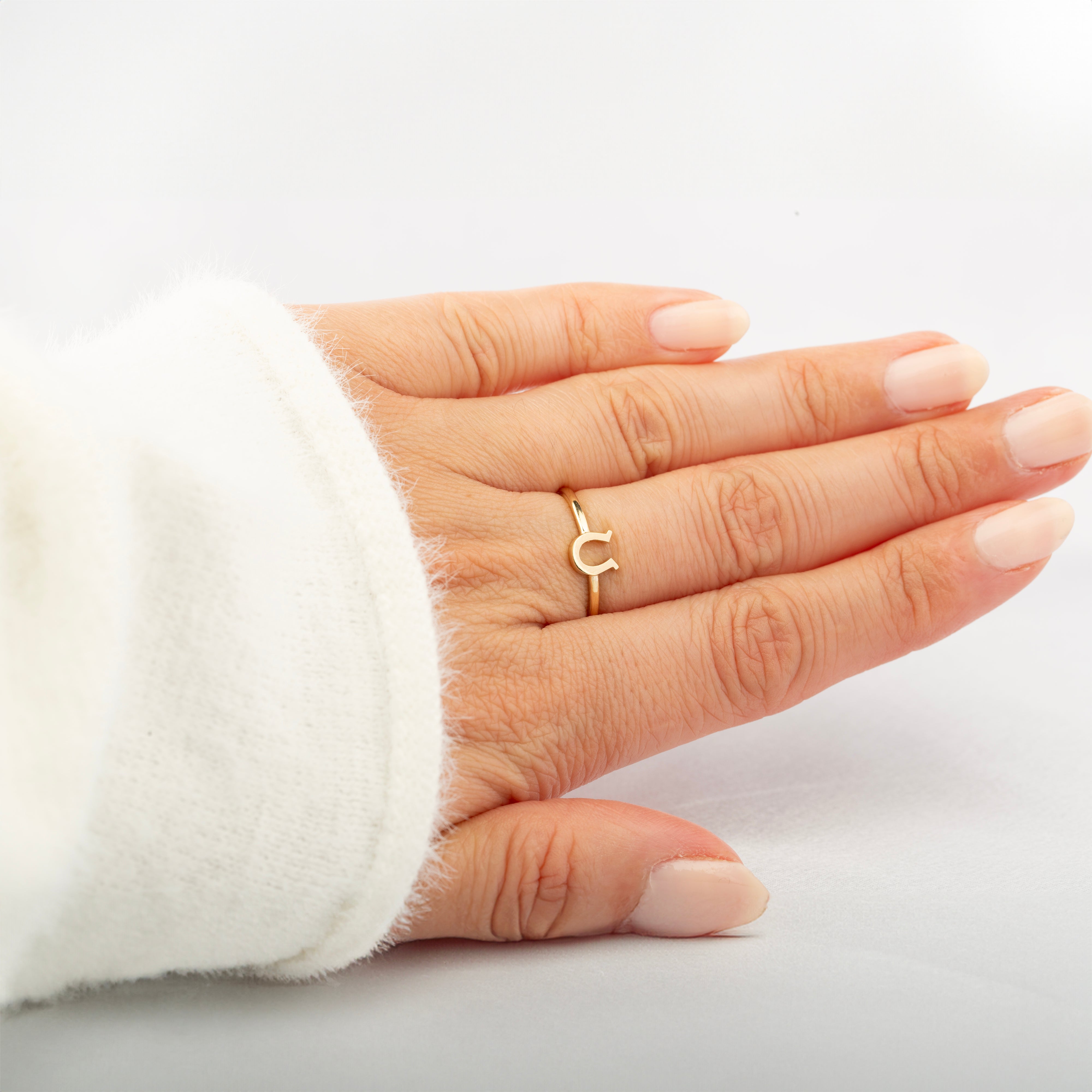 14K Solid Gold Horseshoe Ring