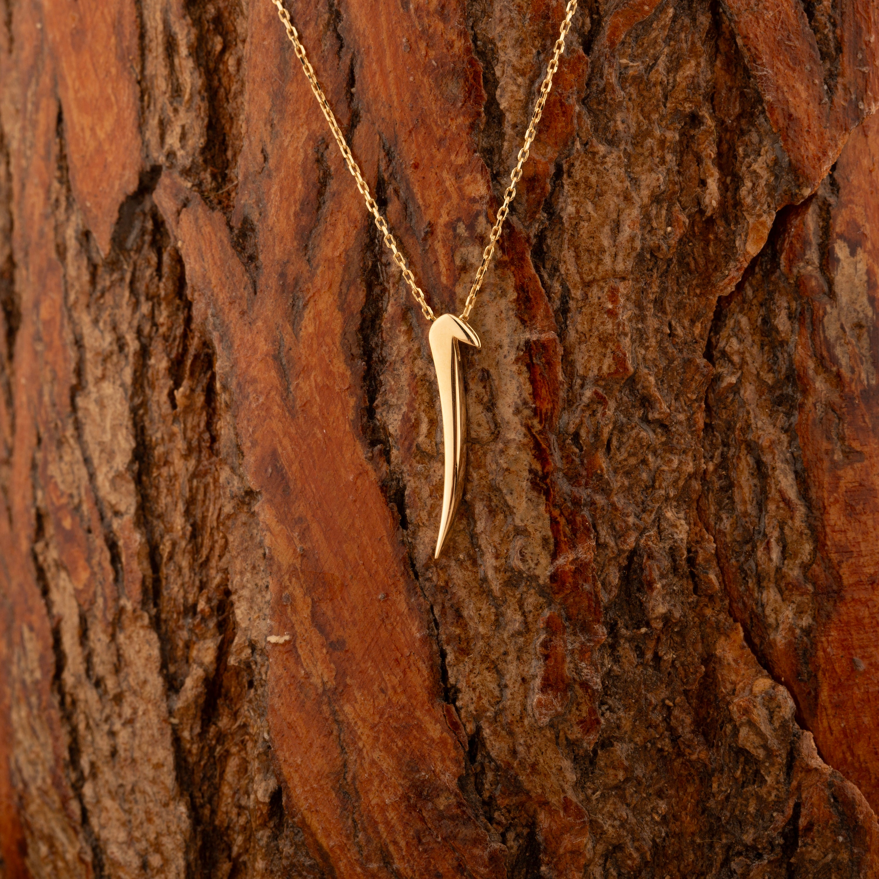 14K Gold Arabic Letter Alif Pendant Necklace