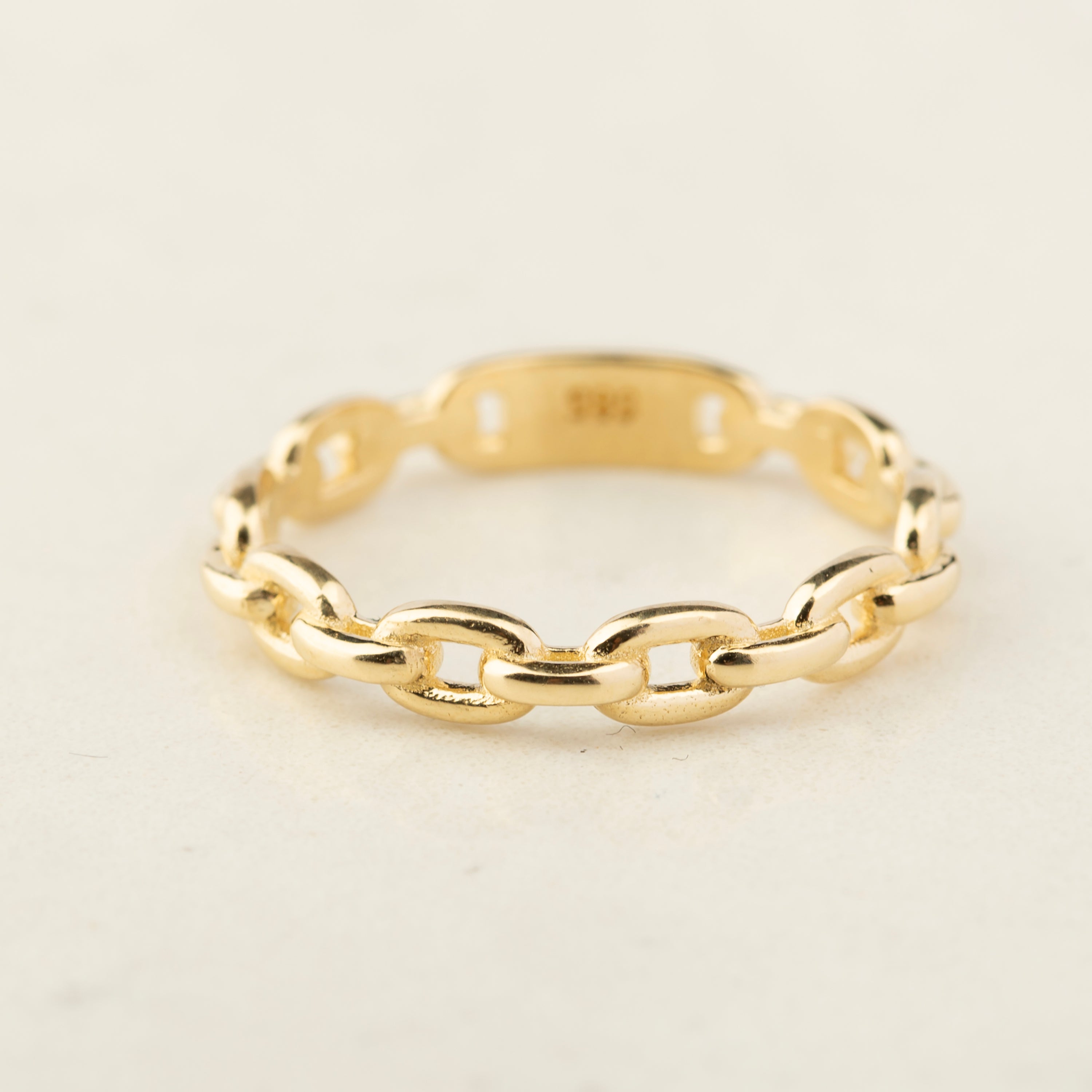 14K Solid Gold Chain Link Ring - Bold and Sophisticated – Regal Fine ...
