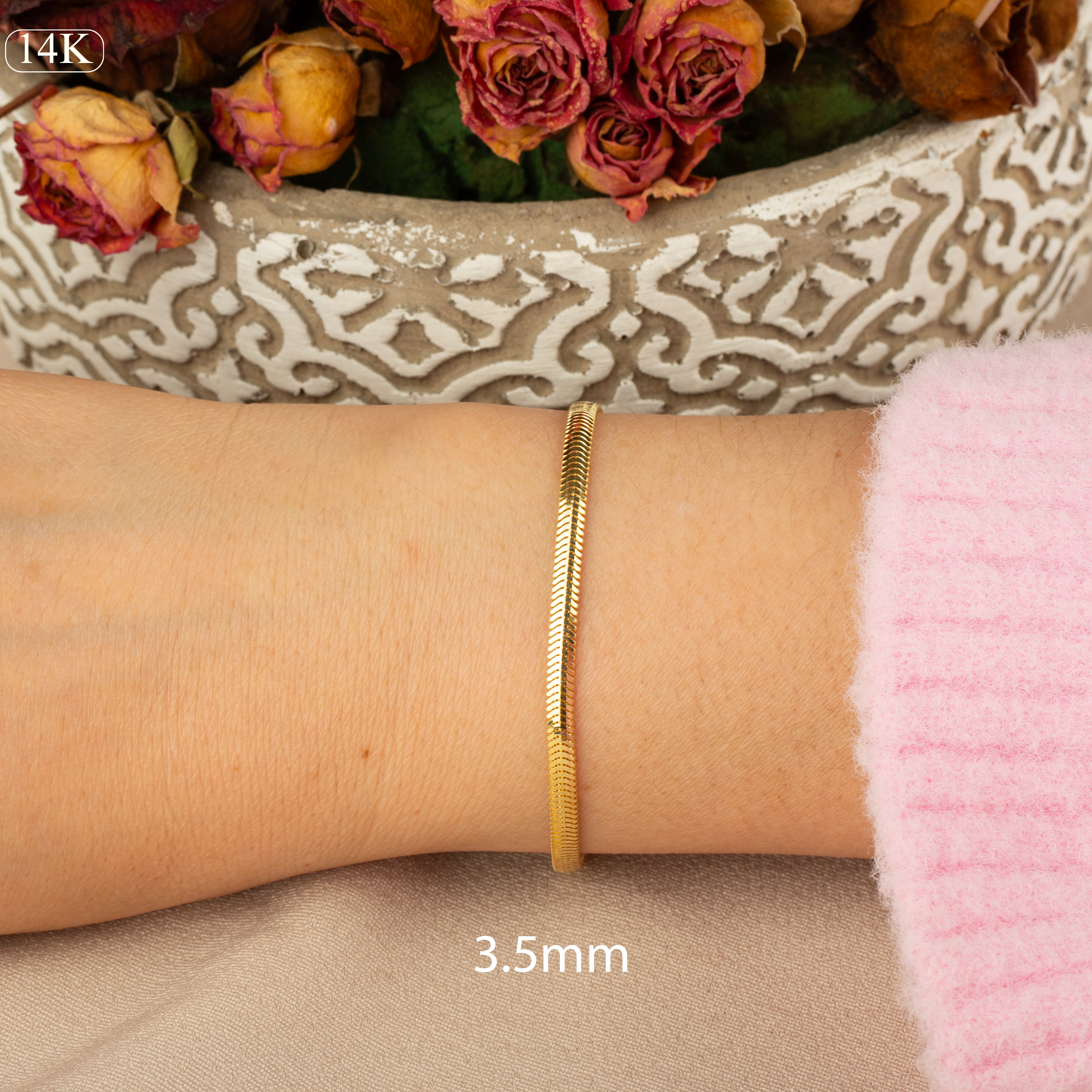 【TATIANA】Modern Flat Snake Chain Bracelet BR1795〜韓国発 MUSINSA | TATIANA (Silver 925) Modern Flat Snake Chain