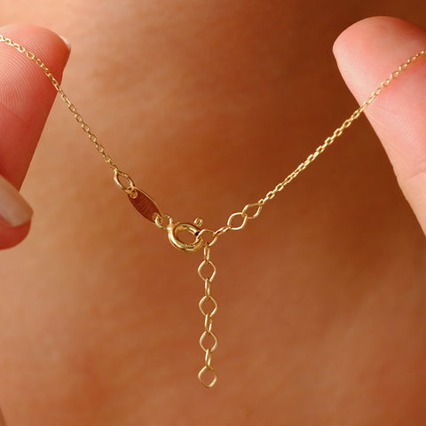 Enchanting 14K Solid Gold Butterfly Necklace | Skinny Cable Chain | Multiple Colors and Lengths